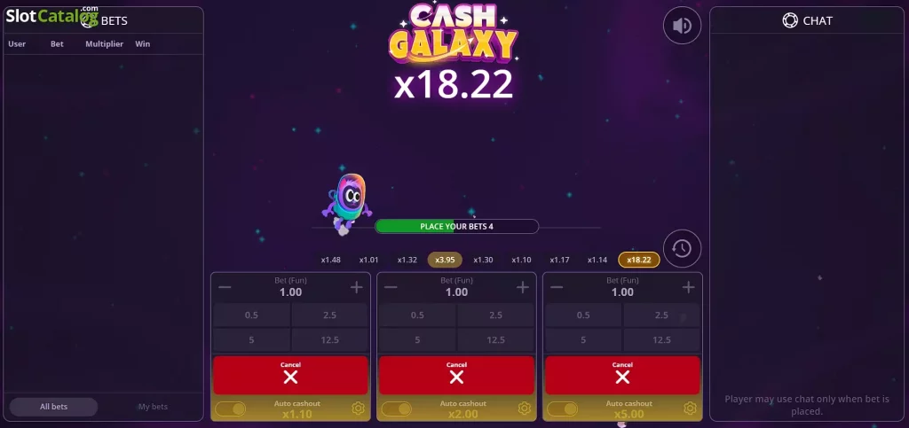 Cash Galaxy  operates on a secure and fair gaming platform