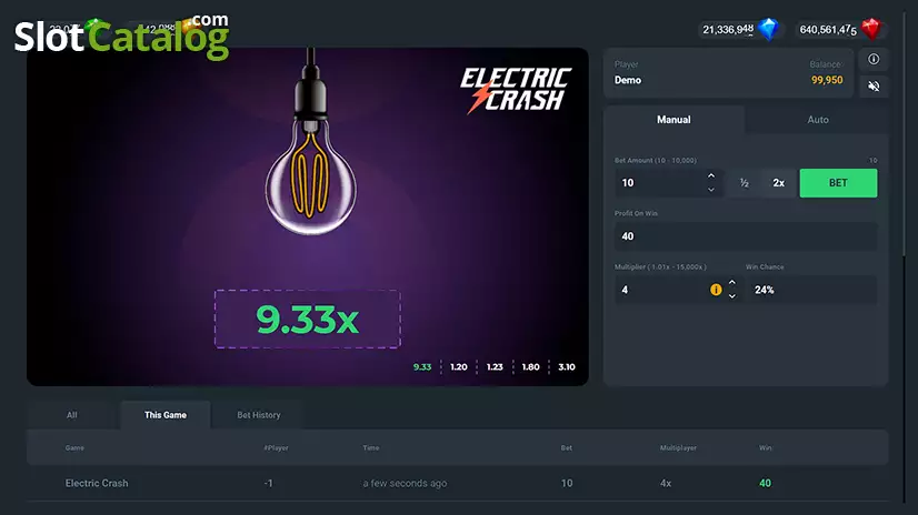 Electric Crash offers an electrifying gaming experience
