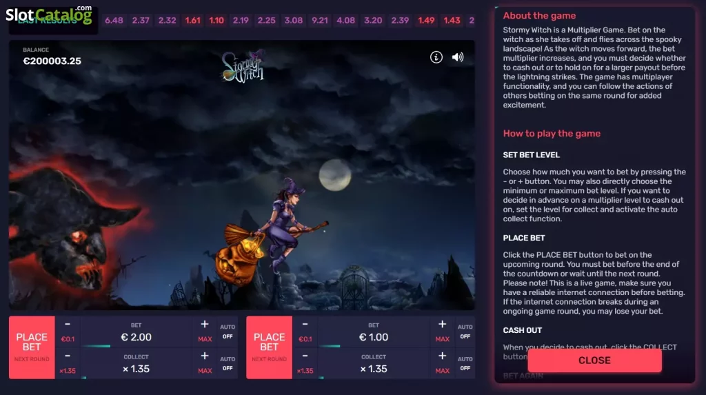 Stormy Witch offers a visually stunning and immersive audio experience
