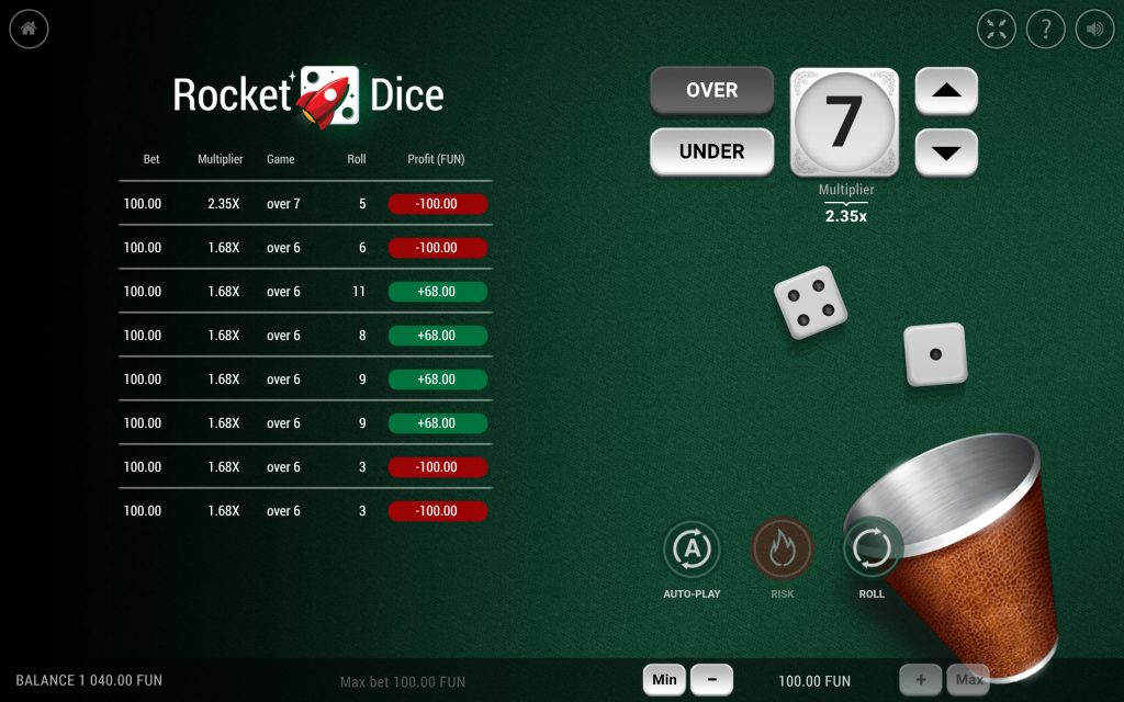 Rocket Dice Game Review Demo